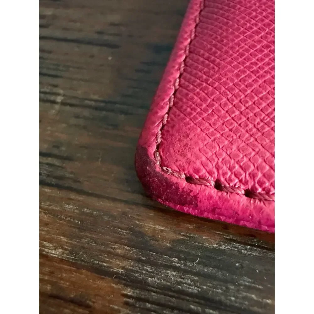 TORY BURCH Slim Red Leather Credit Card Wallet
